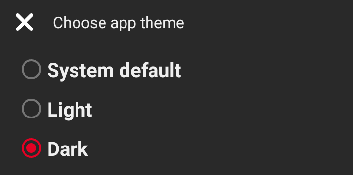 Tap on dark — Pinterest dark mode