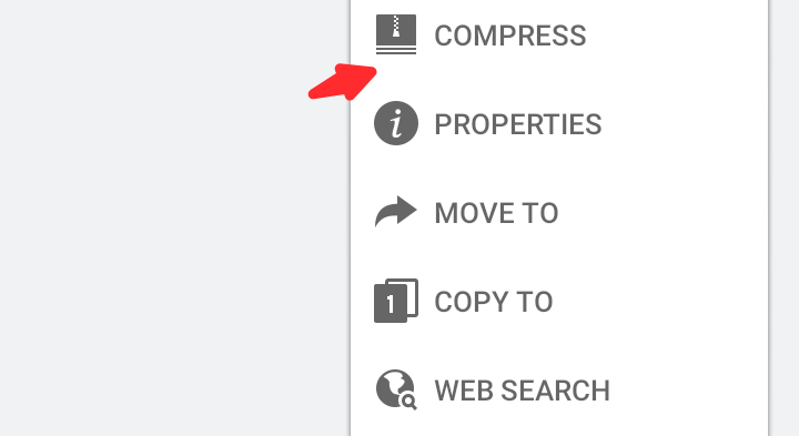 Compress files with Es File Explorer