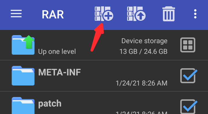 How to Zip Files with RAR app