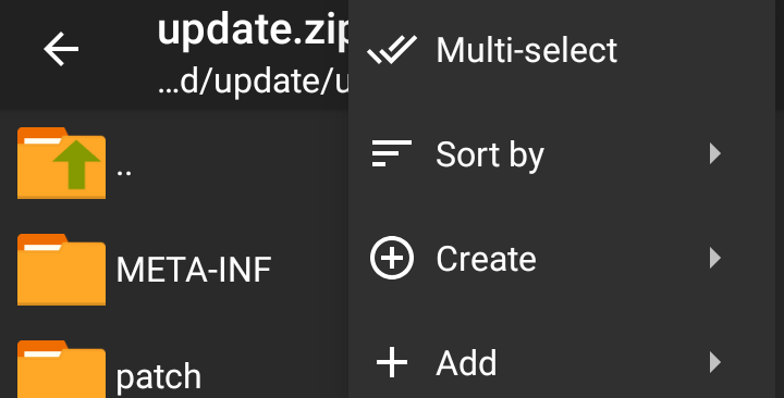 Extract files on Android with ZArchiver