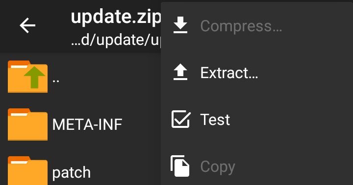 Uncompress files on Android with ZArchiver